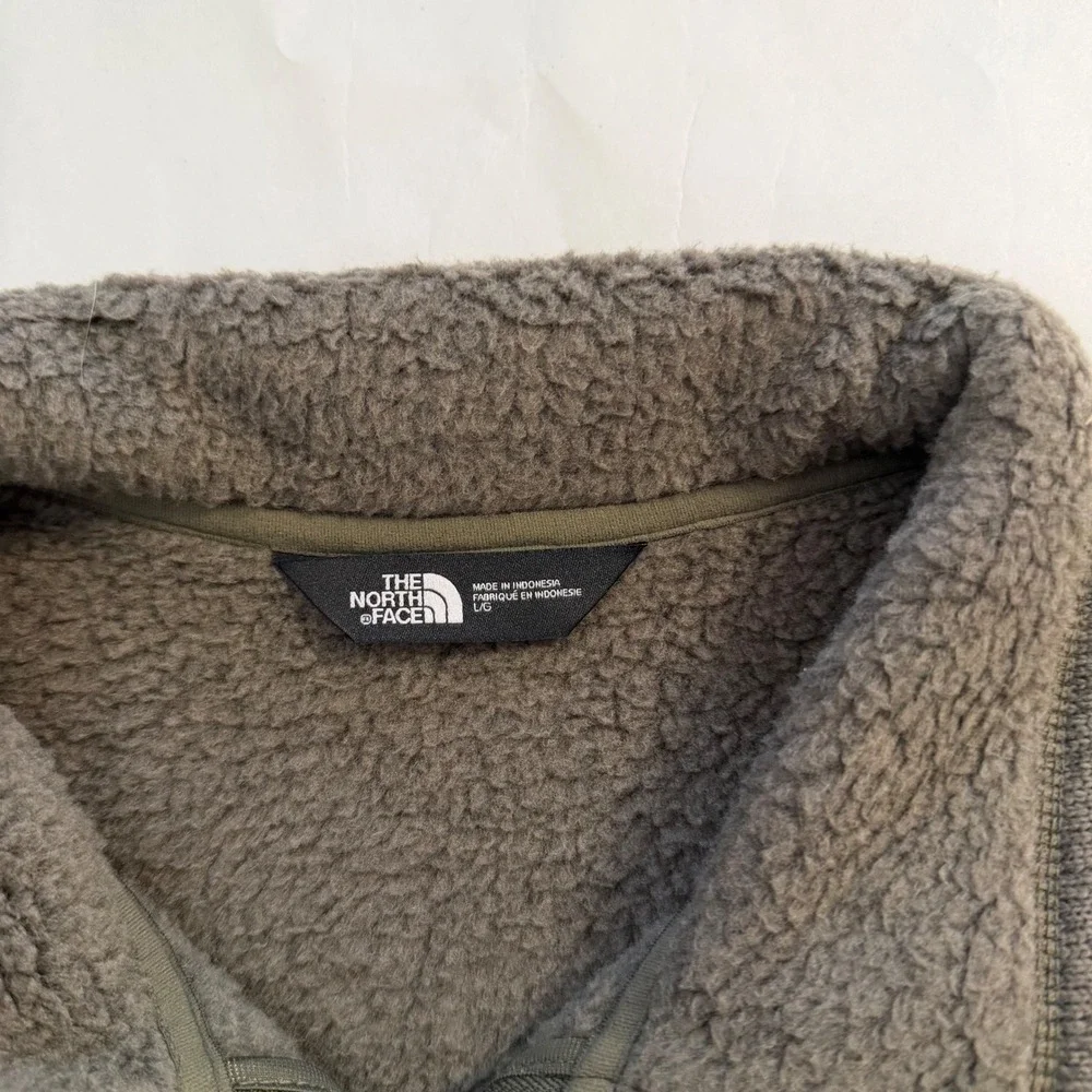 The North Face Mens‎ Sweater Fleece Jacket Full Zip Green Outdoor Hiking Gorp L